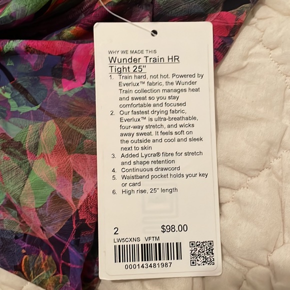 Lululemon Wunder Train HR Tight 25” Size 2 - Picture 5 of 7